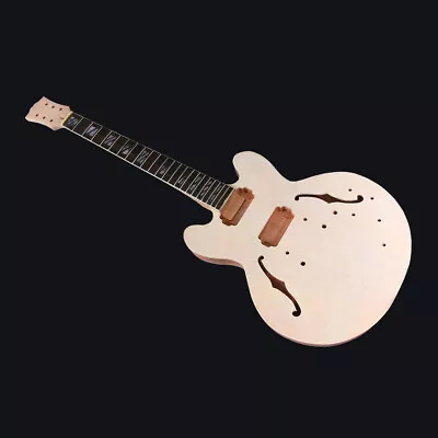 DIY Guitar Body Guitar Neck Kit 22 Fret 24.75inch Semi Hollow Body For 335 Style • £150