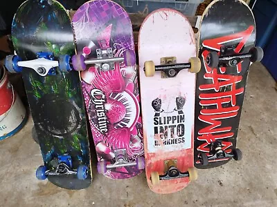 Preowned Lot Of 4 Vintage Skateboards Complete Used As Found 31x9  • $34.99