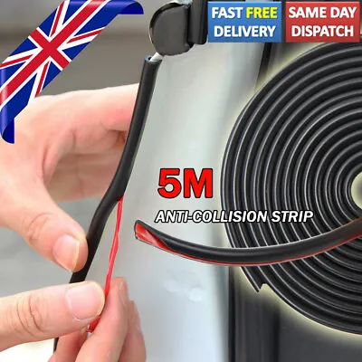 Car Door Edge Guard Molding Trim Protectors Strip 16ft U Shape Rubber Seal Black • £5.99