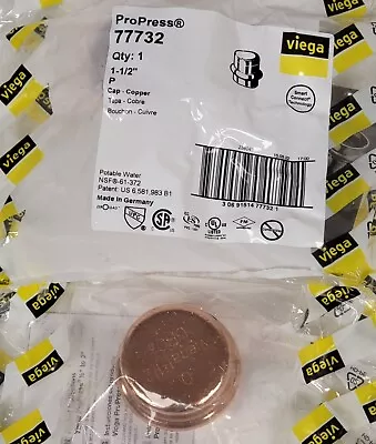 NEW Viega 77732 ProPress Copper Cap Tube Pipe Press Cap Fitting • $17.99