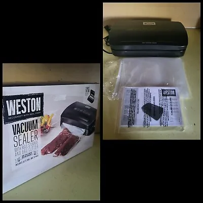 Weston Vacuum Sealer Packer W/Roll Storage & Bag Cutter 65-3001-W • $85