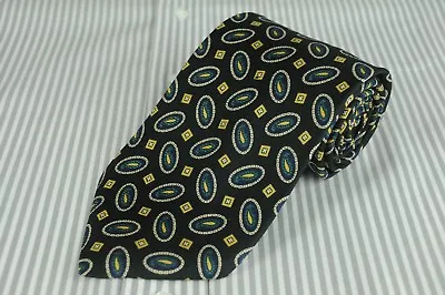 Brooks Brothers Makers Men's Black & Jade Paisley Silk Necktie 57 X 3.5 In. • $29.99