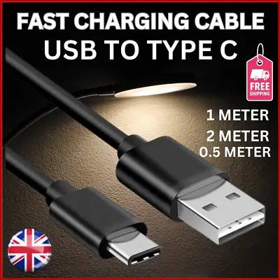 USB To Type C Fast Charger Cable Lead Data Sync Wire For Samsung S23 S22 S21 S20 • £3.10