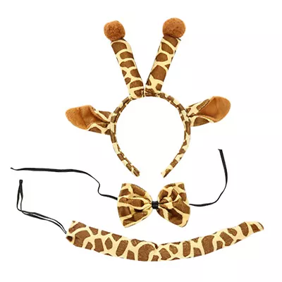  Fabric Giraffe Headband Child Make Up Hair Headbands Bow Tie • £6.41