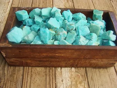 $11.25 • Buy 1000 Carat Lots Of Unsearched Natural Amazonite Rough - Plus A FREE Faceted Gem