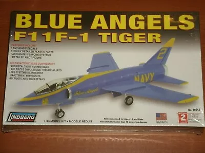 Lindberg Plastic Model Kit:  BLUE ANGELS F11F-1 TIGER 1/48 Scale  USA 2007 • £14.99