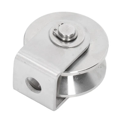 $17.73 • Buy V Groove Pulley Double Bearing Stainless Steel Track Wheel 48mm Diameter