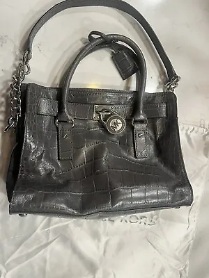 Michael Kors East West Croc Embossed Hamilton Satchel • $89