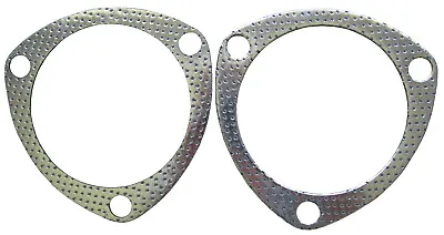 EXHAUST FLANGE GASKETS 3.5  3 Bolt Set Of 2 Gaskets Extractor Collector • $6
