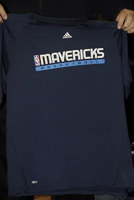 Dallas Mavericks Adidas 100% Polyester 2xl Tall T Shirt Warm Up Minty Clean Nice • $9