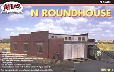 Atlas Roundhouse Kit - N Scale Model Railroad Building - #2843 • $40.91