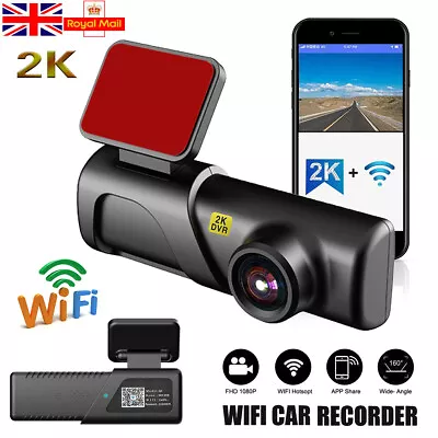 2K HD Mini WIFI Dash Cam USB Car DVR Camera G-sensor Video Recorder Night Vision • £19.79