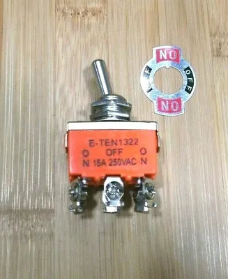 $9.95 • Buy BBT 3 Position 6 Terminal On/off/on 15A 250VAC Toggle Switch 