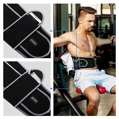 INTEY Waist Trimmer Ab Belt For Man & Women Adjustable Straps &Detachable Pocket • $12.99