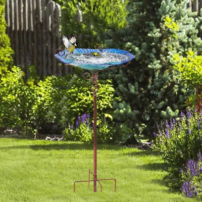 Large Bird Feeder Heavy Duty Water Bath Food Station Outdoor Garden Lawn Decor • £19.94