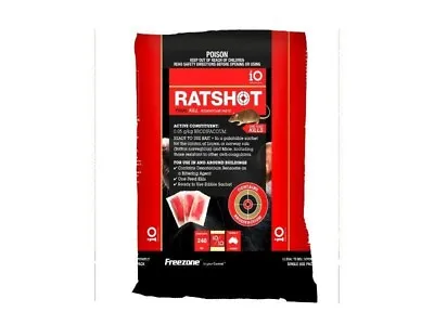IO RATSHOT Final  Kill Rodenticide Rodent Mouse Mice Rat Poison PASTE 240gm RED • $26.50