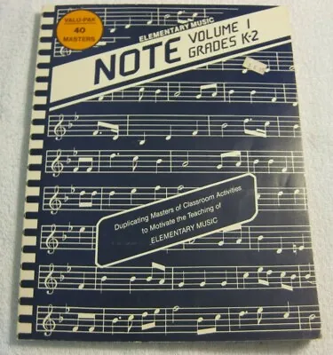 The Spice Series Music Classroom Duplicating Masters Elementary Music Vol 1 K-2 • $8.99