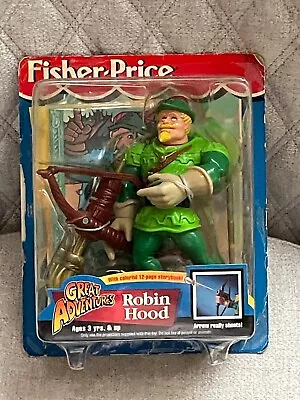 Vintage 1999 Fisher Price Great Adventures Robin Hood Action Figure & Comic New • $37.99