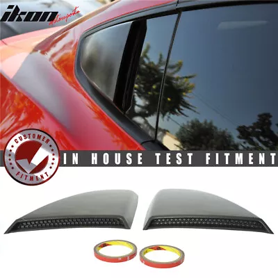 $49.98 • Buy Fits 15-23 Ford Mustang R Style Side Quarter Window Louver Cover Vent Unpainted