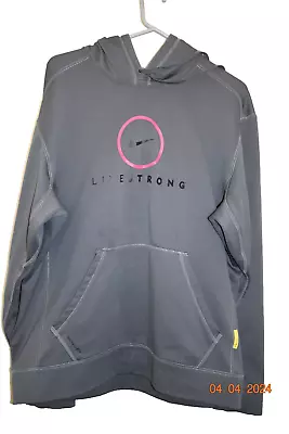 Nike  Livestrong Hoodie Gray Pink Swoosh Men Size L • $20