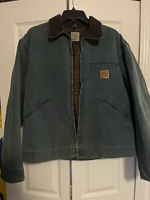 Vintage Carhartt J43HTG Detroit Trucker Blanket Lined Jacket Sz M/L VTG RARE • $500