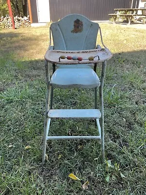 Rare Vintage Castelli Baby High Chair Metal With Play Beads Project Piece • $18.19