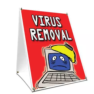 Virus Removal Yard Sign & Stake Outdoor Plastic Coroplast Window • $29.99