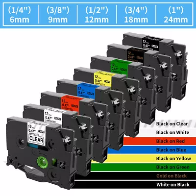 Compatible Brother TZ Tze Label Tape Printer P-Touch Laminated 18mm/12mm/9mm/6mm • £186.36