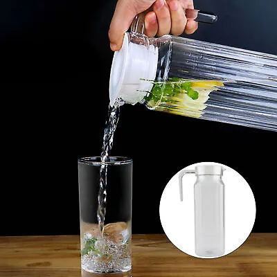 1100ml Acrylic Transparent Juice Bottle Striped Water Ice Cold Juice Jug Wit REL • £103.95