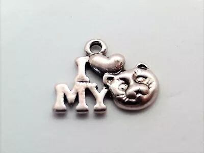 £2.35 • Buy 25 Tibetan I Love My Cat Charms UK SELLER WITH DISCOUNTS