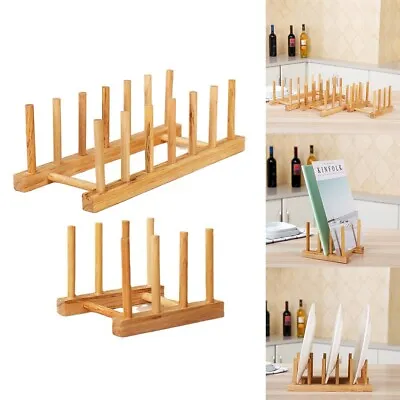 £7.94 • Buy Flexible And Durable Wooden Plate Rack Storage Cup Hanger For Daily Use