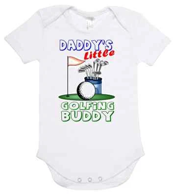 BABY ONE PIECE ROMPER Printed DADDY'S LITTLE GOLFING BUDDY New Cotton Romper • $24.95