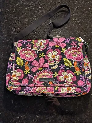 Vera Bradley Pirouette Pink Messenger Bag Purse Excellent • $28.95