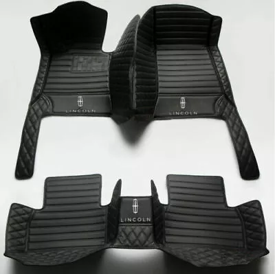 For Lincoln Custom Car Floor Mats Carpets All Weather PU Leather Auto Foot Pads • $48.88