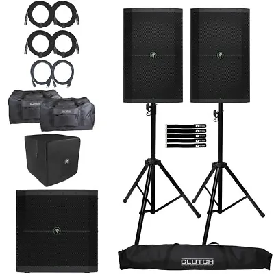 Mackie THUMP215 15  Powered Active DJ Pro Audio Speakers Pair W 18  Subwoofer • $1792.40
