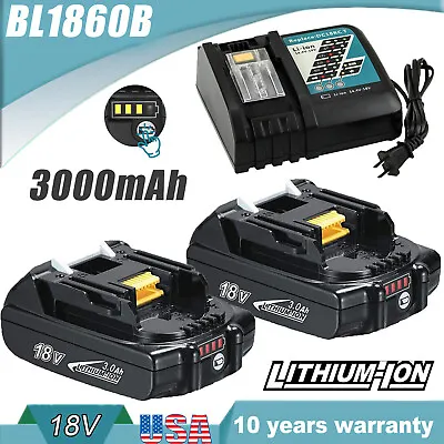For Makita 18V 3.0Ah Lithium Ion Battery Or Charger BL1815 BL1830B Replacement • $16