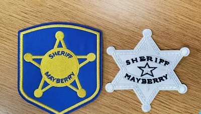 Mayberry RFD Sheriff Star And Sleeve Patch Set Of 2 Cosplay Costume • $14.99