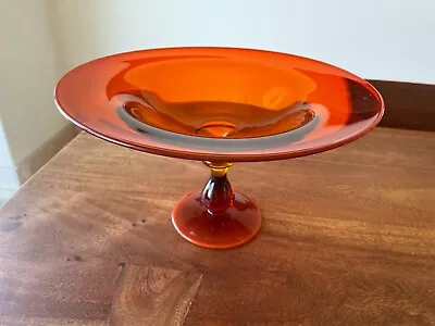 Viking Amberina Pedestal Bowl • $25