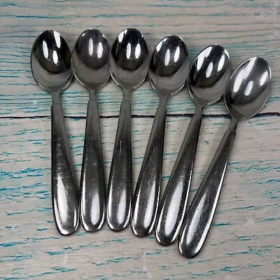 6 Teaspoons Denby Curve Stainless Flatware 6-1/8  Retired • $50