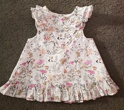 Country Road Baby Girl Size 000 0-3 Mths Pink Floral Frill Summer Dress *EUC* • $21.95