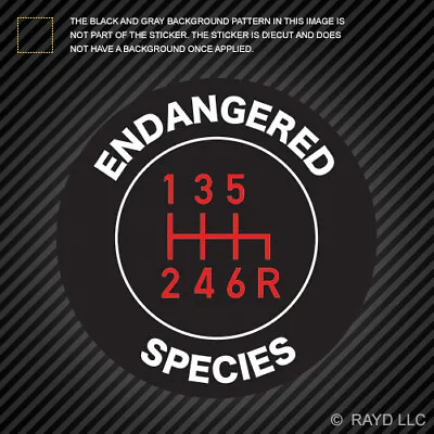 Stick Shift Endangered Species Sticker Die Cut Manual Transmission Stick Shift • $4.96