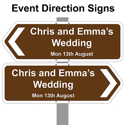 £19.99 • Buy Personalised Wedding Day / Reception / Party Printed Direction Signs Date, Name