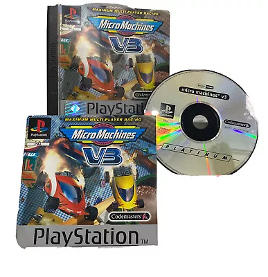 Micro Machines V3 Playstation 1 Fast & Free Delivery • £4.95