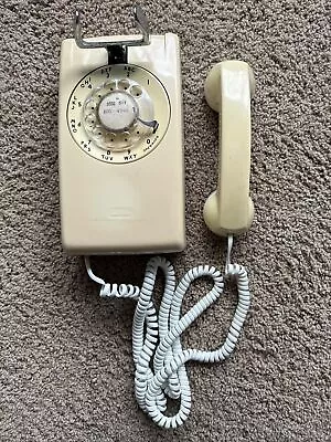 Vintage Western Electric Vintage Rotary Wall Phone 228 6-76 Bell Almond-Tan • $35