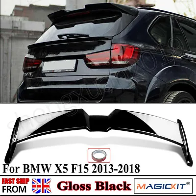 For Bmw X5 F15 Rear Boot Roof Spoiler Lip Oettinger Style Gloss Black 2013-2018 • £75.89
