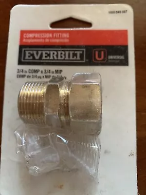 3/4 In. Compression X 3/4 In. Mip Brass Adapter Fitting | Everbilt Fittings Of • $5.10