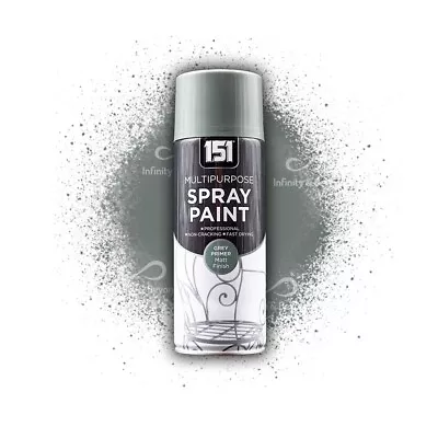 £8.20 • Buy 151 Grey Primer Spray Paint Multi- Purpose Durable Professional Finish 400ML