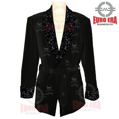 New Men Celebrity Royal Look Dinner Party Wear Velvet Smoking Robe Coat Jacket • $130