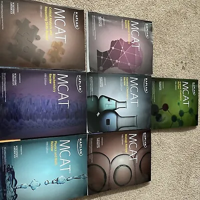 Like New! Kaplan Publishing MCAT  7-book Subject Review 2018-2019 5th Edition • $25