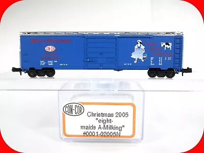 N Scale ***EIGHT MAIDS A-MILKING*** 12 Days Of Christmas Box Car Con-Cor 02005N • $24.99